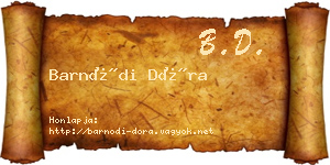 Barnódi Dóra névjegykártya